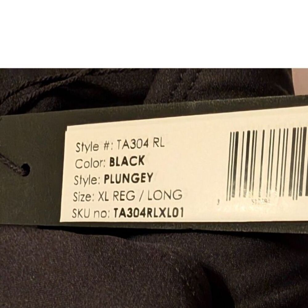 TA3 NWT Plungey Black Corset Back Sculpting One Piece Swimsuit XL Reg/Long - Picture 5 of 6